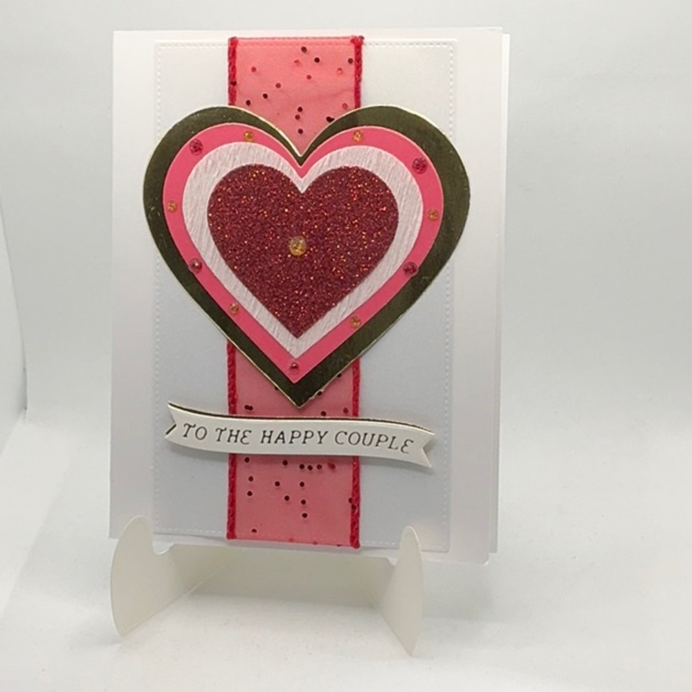 To the Happy Couple Heart Greeting Card